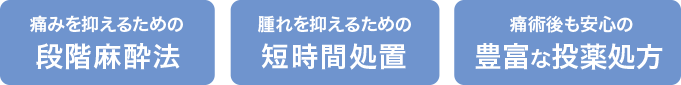 段階麻酔法 短時間処置 